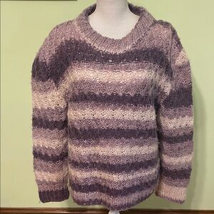 Vintage hand-knit sweater, size M